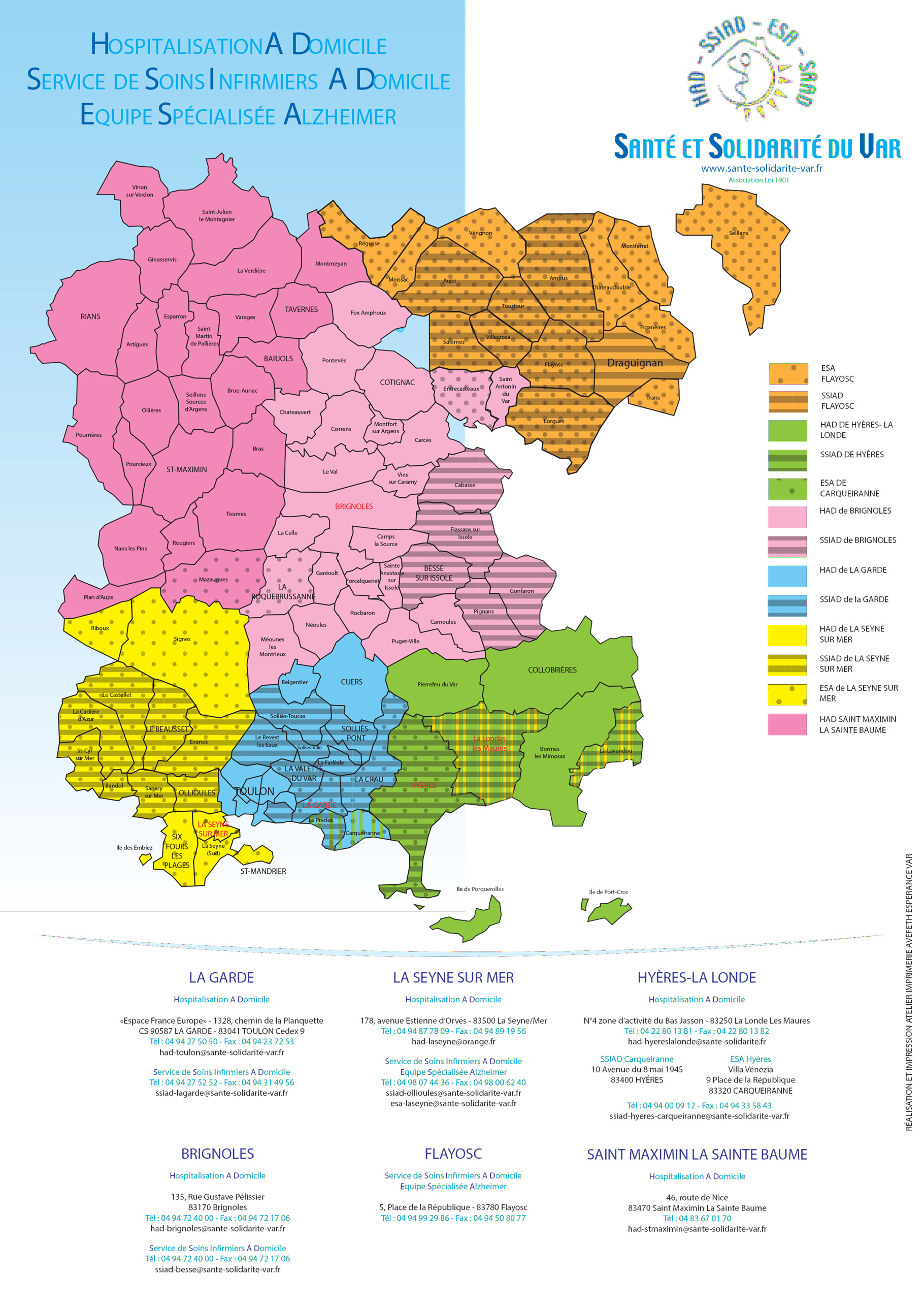 soins palliatifs a domicile Brignoles carte des HAD