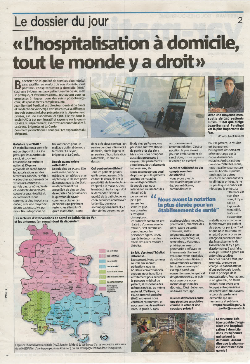 soins infirmiers a domicile Carqueiranne article